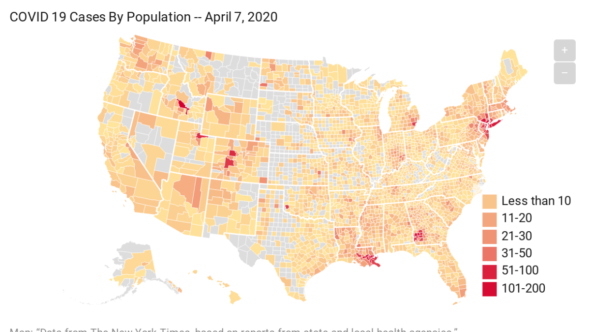 COVID19 Cases by County